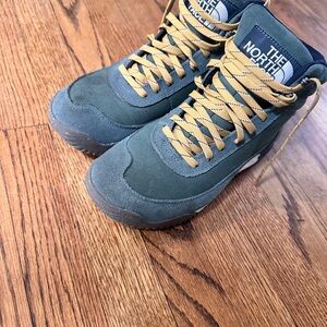 The North Face Olive Boots with Tan Laces